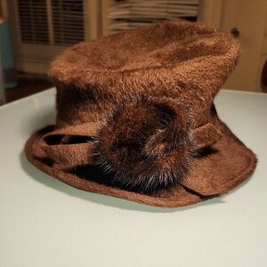Chantrelle By Biltmore Vintage Hat With Mink Adornment